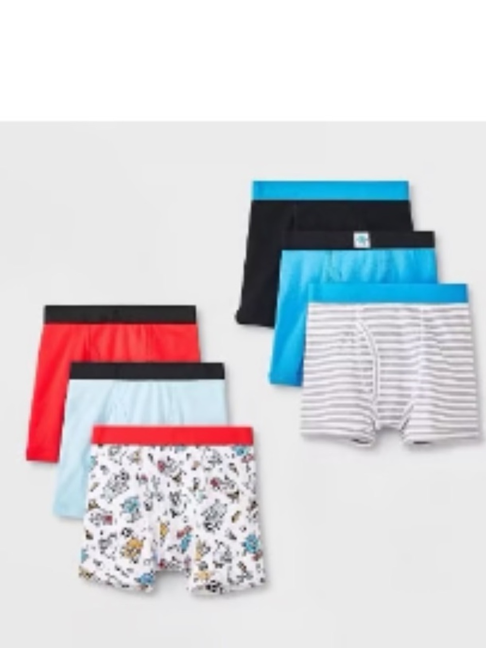 CAT & JACK Toddler Boy Monster Boxer Briefs Set of 6 NWT SZ 2-3T